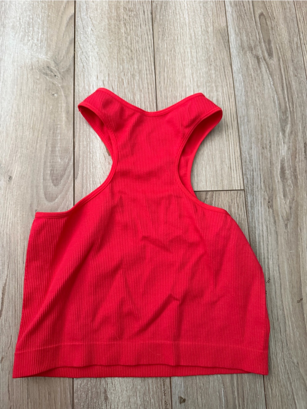wild fable Red Ribbed Racerback Crop Tank - Picture 2 of 3